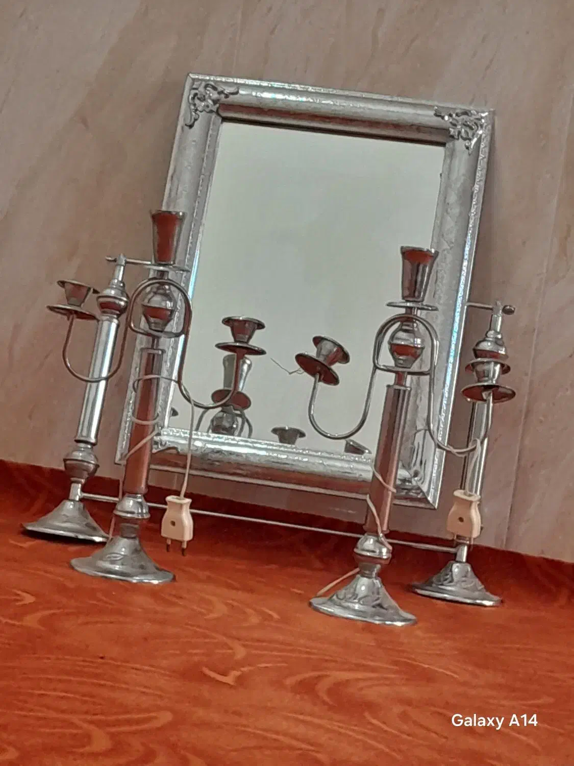 ایینه شمعدون چراغ دار|آینه|آبادان, |دیوار