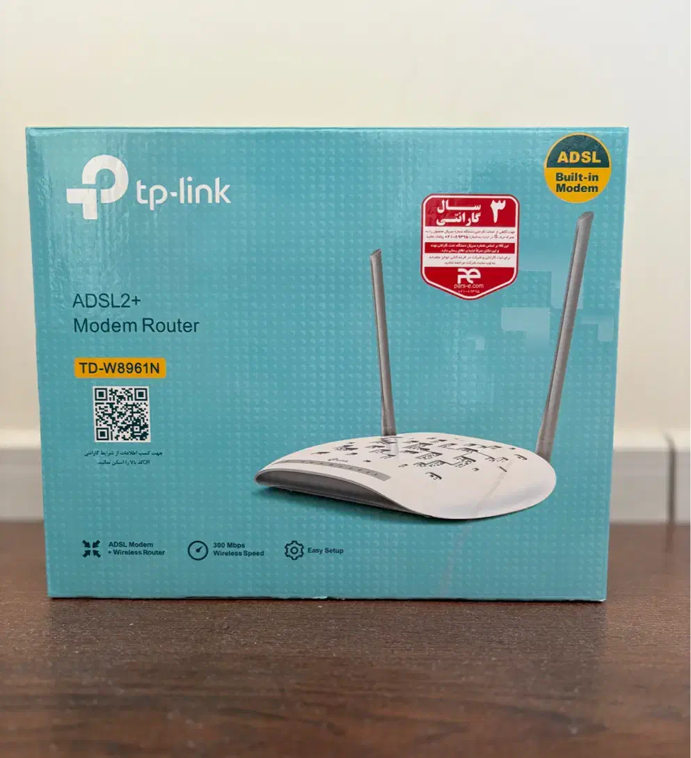 مودم tp-link ADSL+2 مدل TD-W8961N در حد نو|مودم و تجهیزات شبکه|تبریز, |دیوار