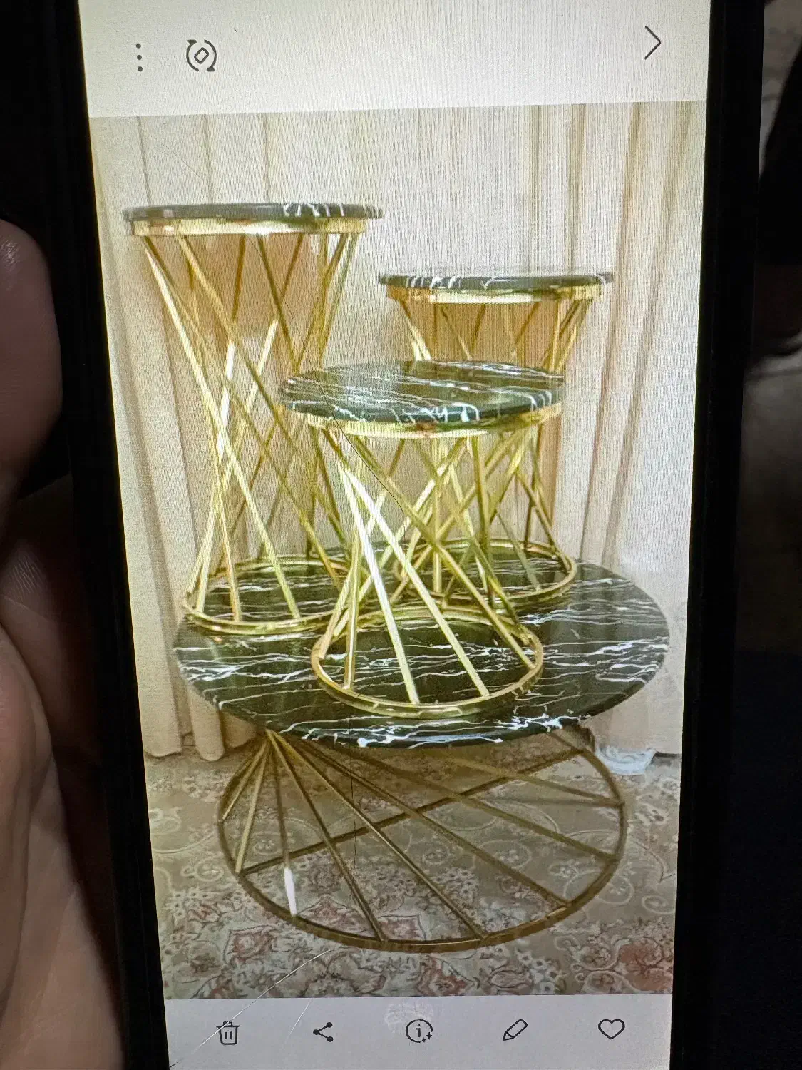 میزعسلی پایه استیل ۴تکه|مبلمان خانگی و میز عسلی|ری, ظهیرآباد|دیوار