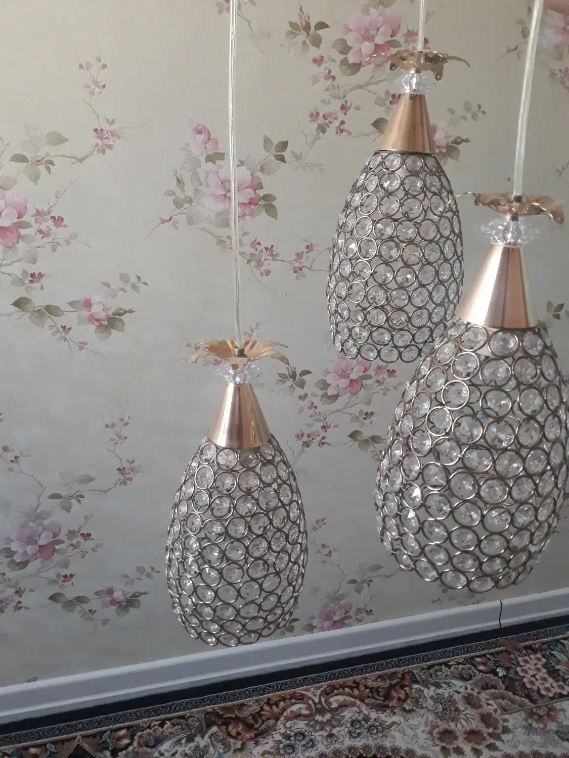 ۲عدد لوستر شیک،سه تایی|لوستر و چراغ آویز|اردبیل, |دیوار