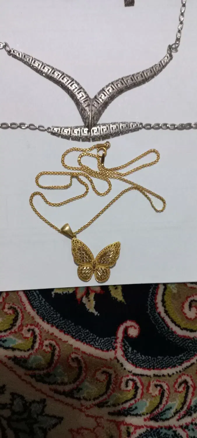 سرویس النگو نوزاد زنجیر پلاک طلا|جواهرات|نسیم‌شهر, |دیوار