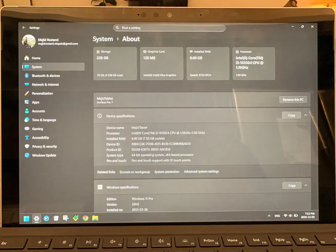 تبلت سرفیس پرو ۷|تبلت|ساری, |دیوار
