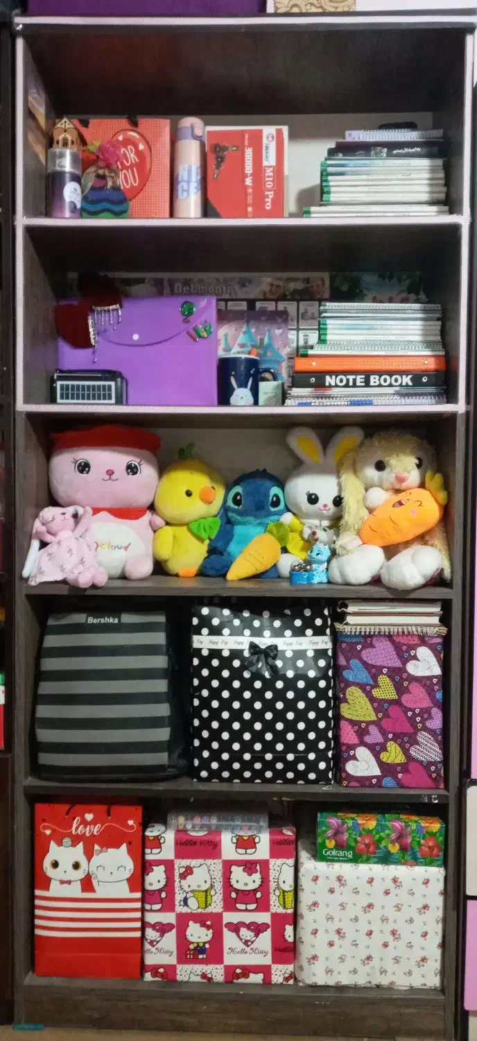 کتابخانه یا قفسه چوبی|کتابخانه، شلف، قفسه‌های دیواری|کرمانشاه, |دیوار