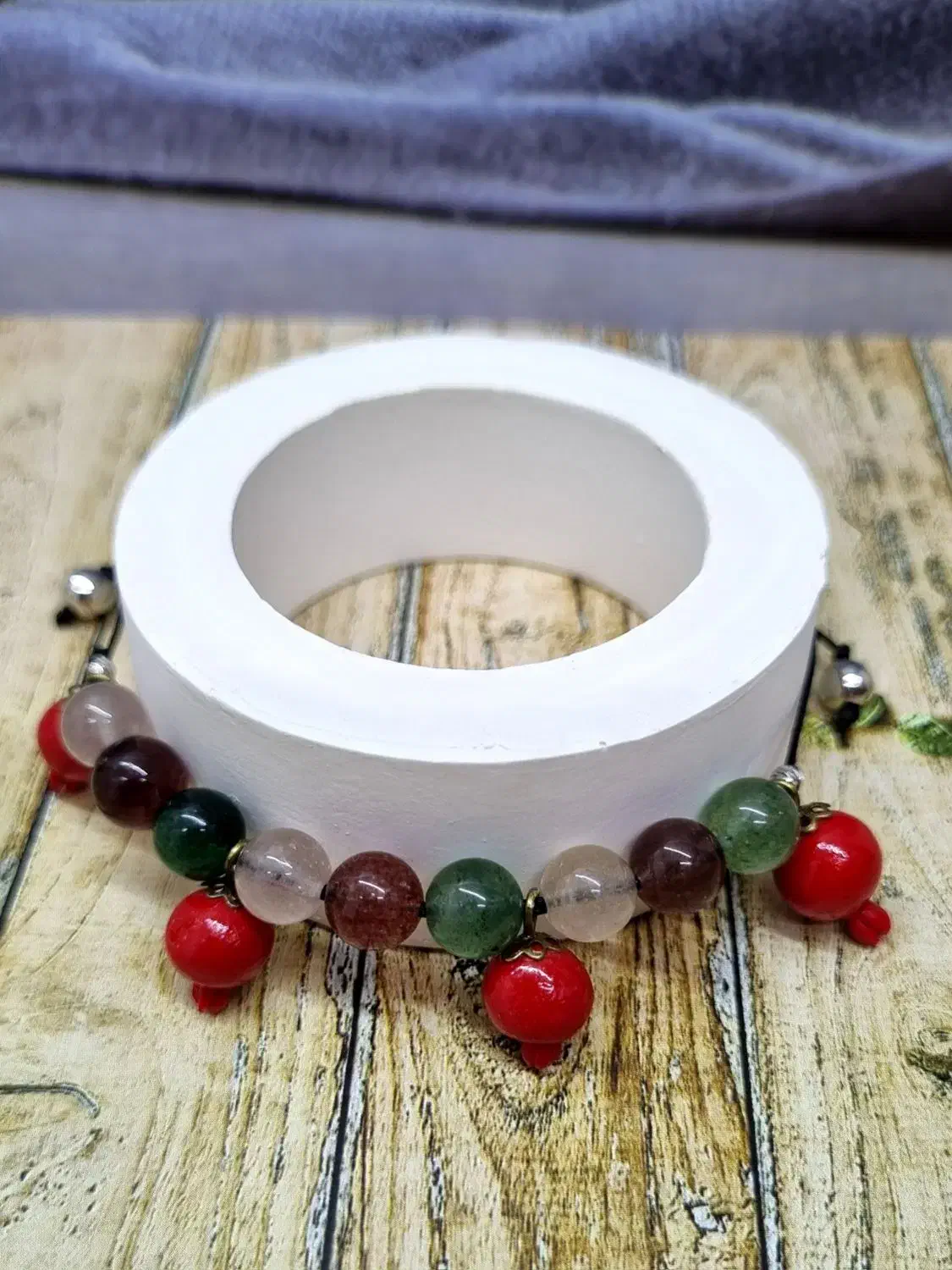 ست دستبند و گردنبند مادر(سنگ کوارتز هندوانه)طبیعی|جواهرات|تهران, گلستان (شهرک راه آهن)|دیوار