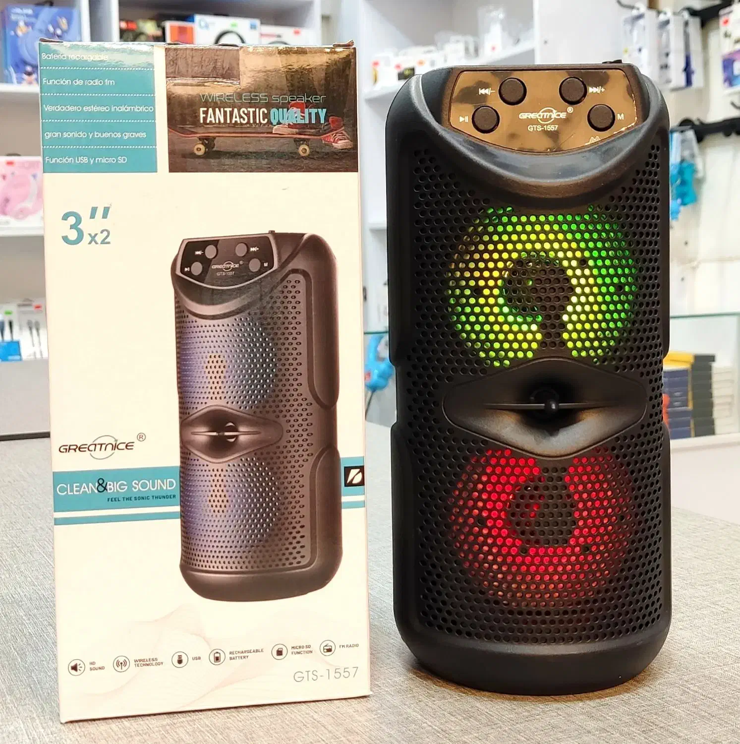 اسپیکر بلوتوثی چراغدار مدل GTS-1557|پخش‌کننده همراه|کرج, گوهردشت|دیوار