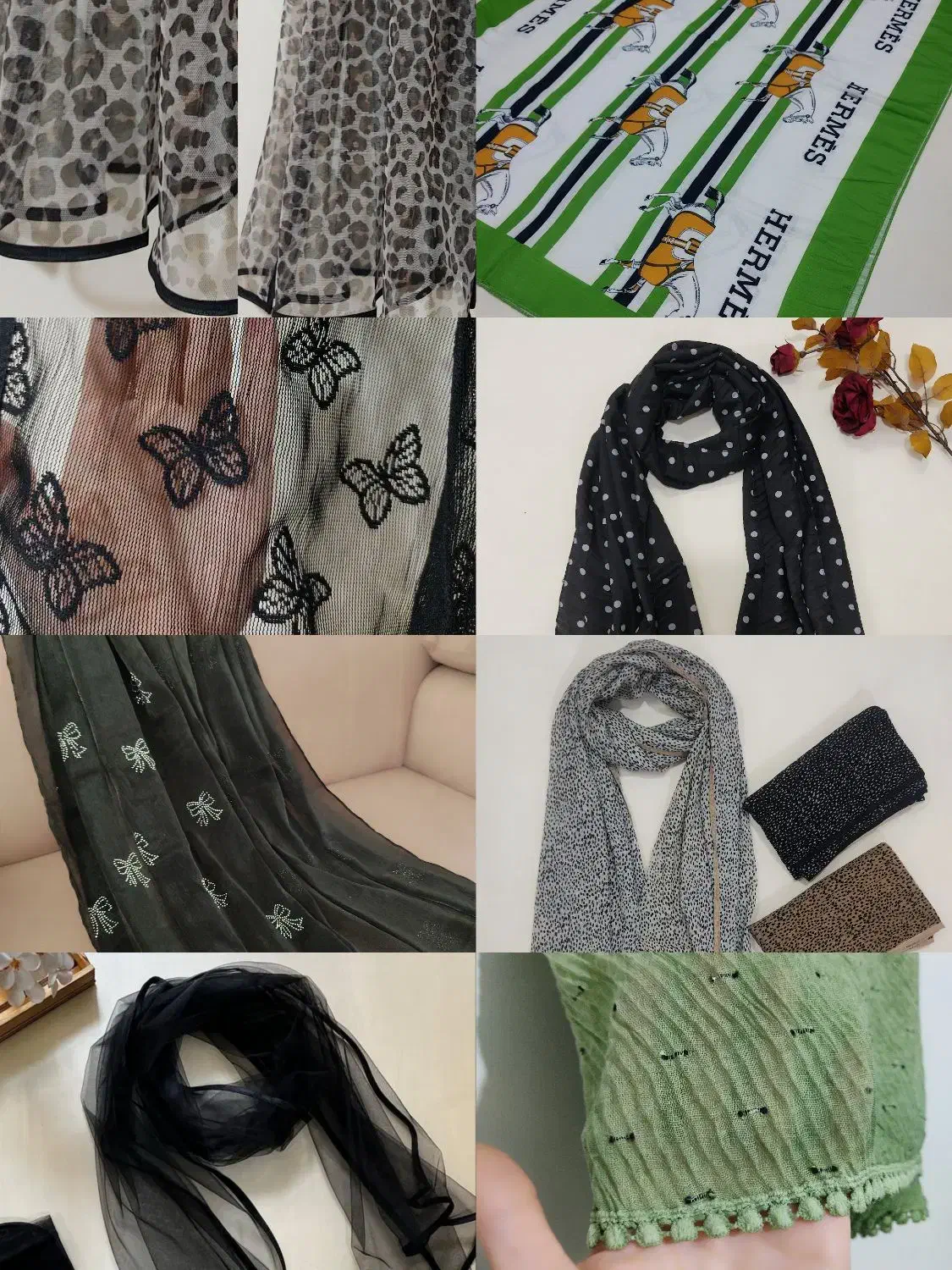 شال توری،خال خالی،ژان ژان،مشکی و رنگی زیرقیمت|لباس|کرمانشاه, |دیوار