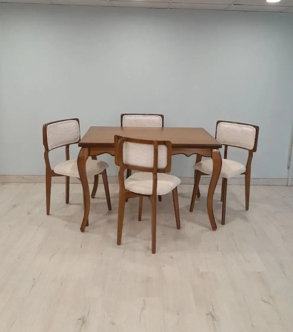 ست ۴نفره  حصیری پشت پارچه|میز و صندلی غذاخوری|همدان, |دیوار