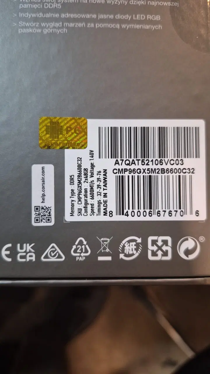 ram corssair platinium ddr5|قطعات و لوازم جانبی رایانه|تهران, اتحاد|دیوار