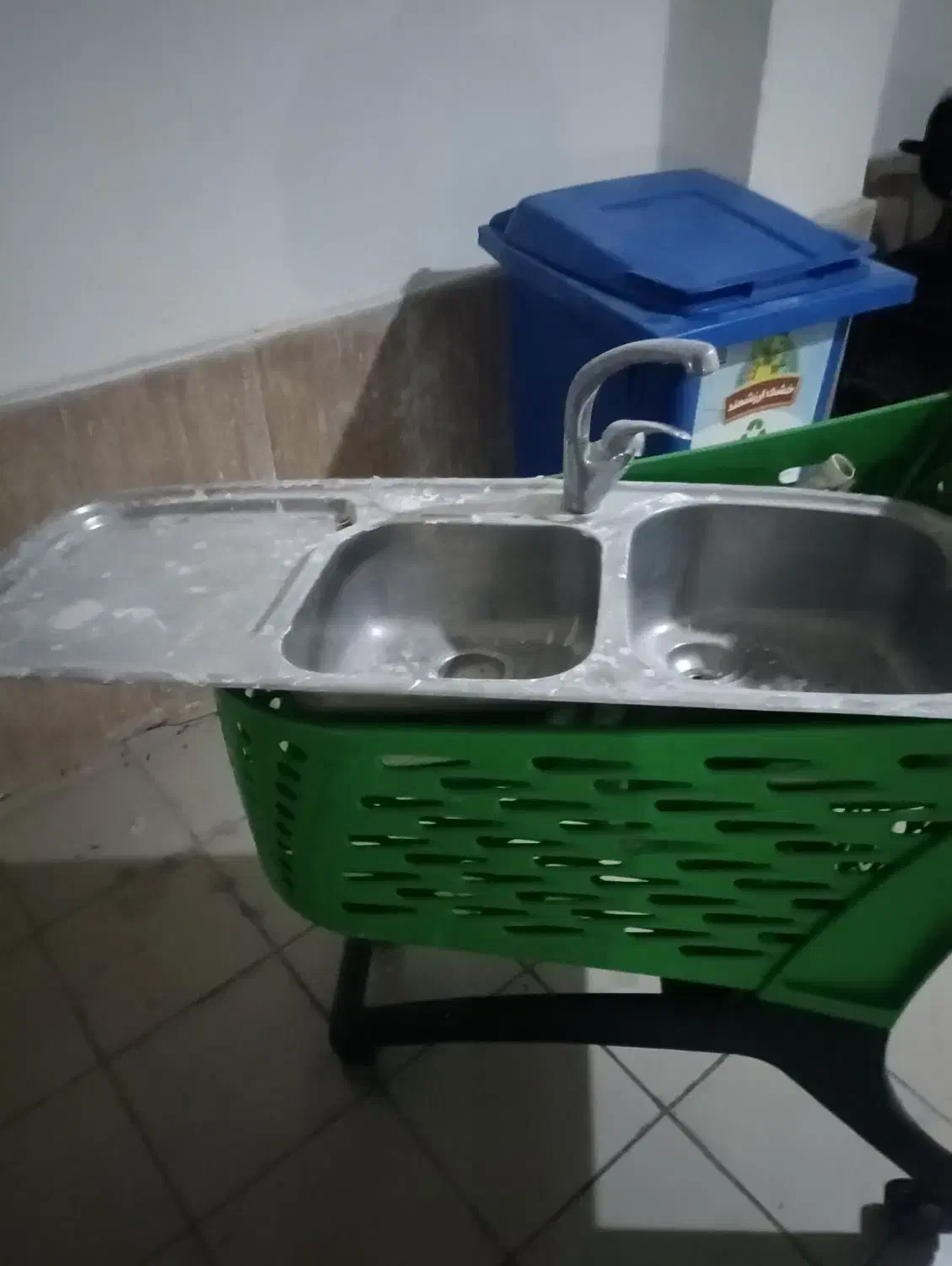 سینگ ظرف شویی دوقلو|لوازم حمام|کیش, |دیوار