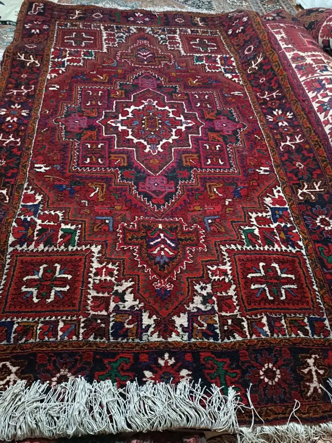 فروش فرش دستباف یک جفت|فرش|اهر, |دیوار