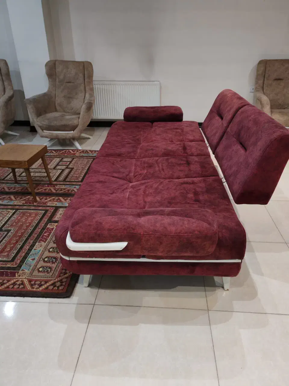 مبل سه نفره با یک عدد تخت شو|مبلمان خانگی و میز عسلی|کرج, فاز ۴ مهرشهر|دیوار