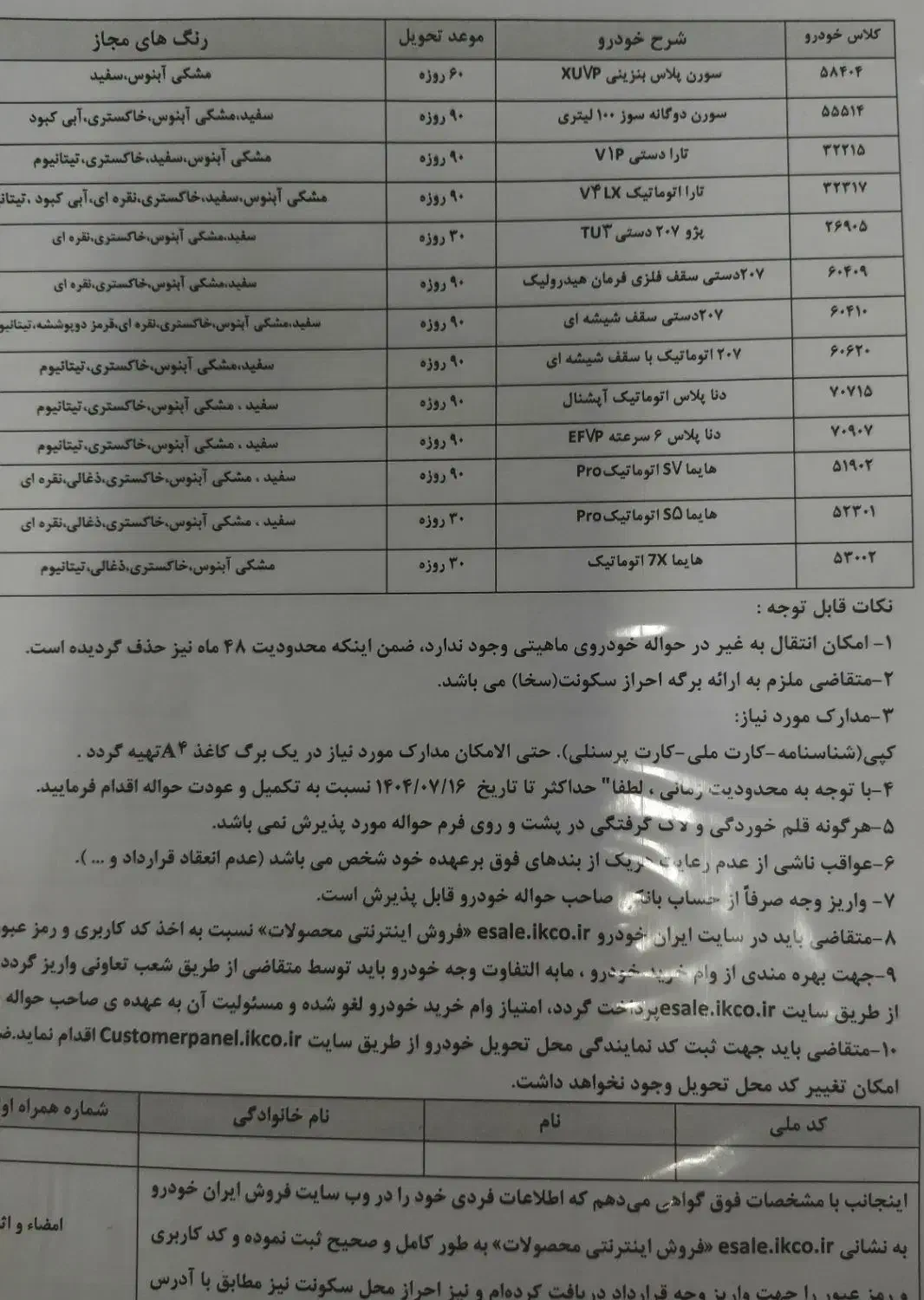 حواله پرسنلی خودرو هایما S7 پرو|خودرو سواری و وانت|کرج, گوهردشت|دیوار