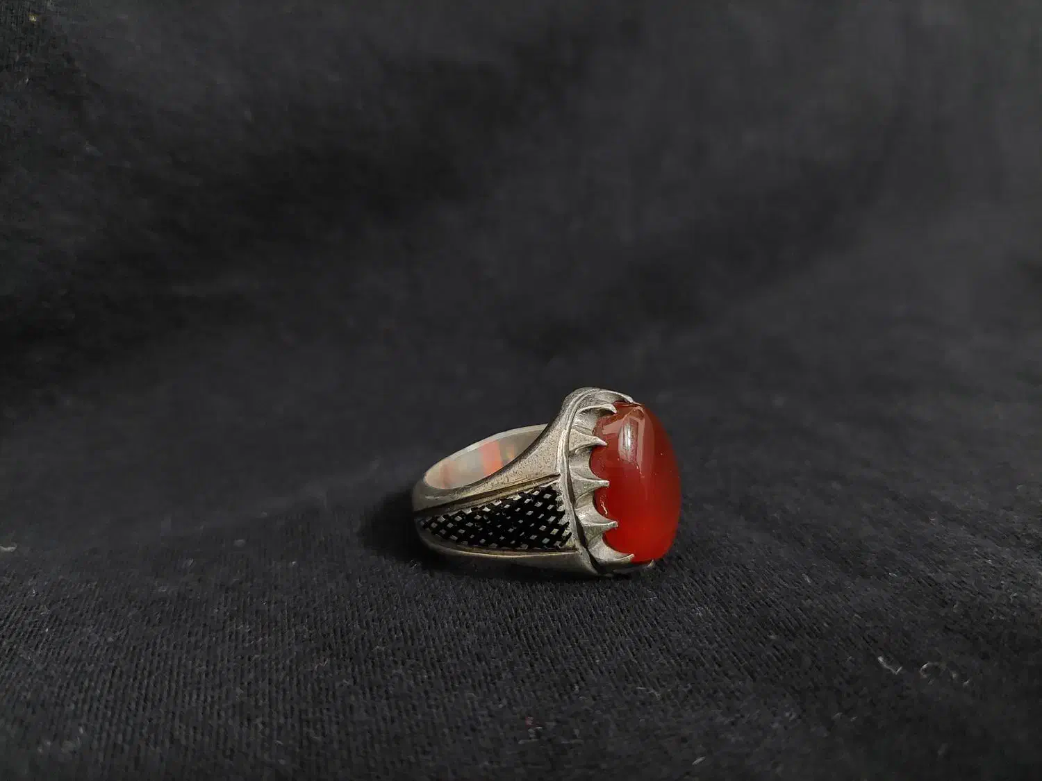 انگشتر عقیق یمن قلمکاری|جواهرات|قم, پردیسان|دیوار