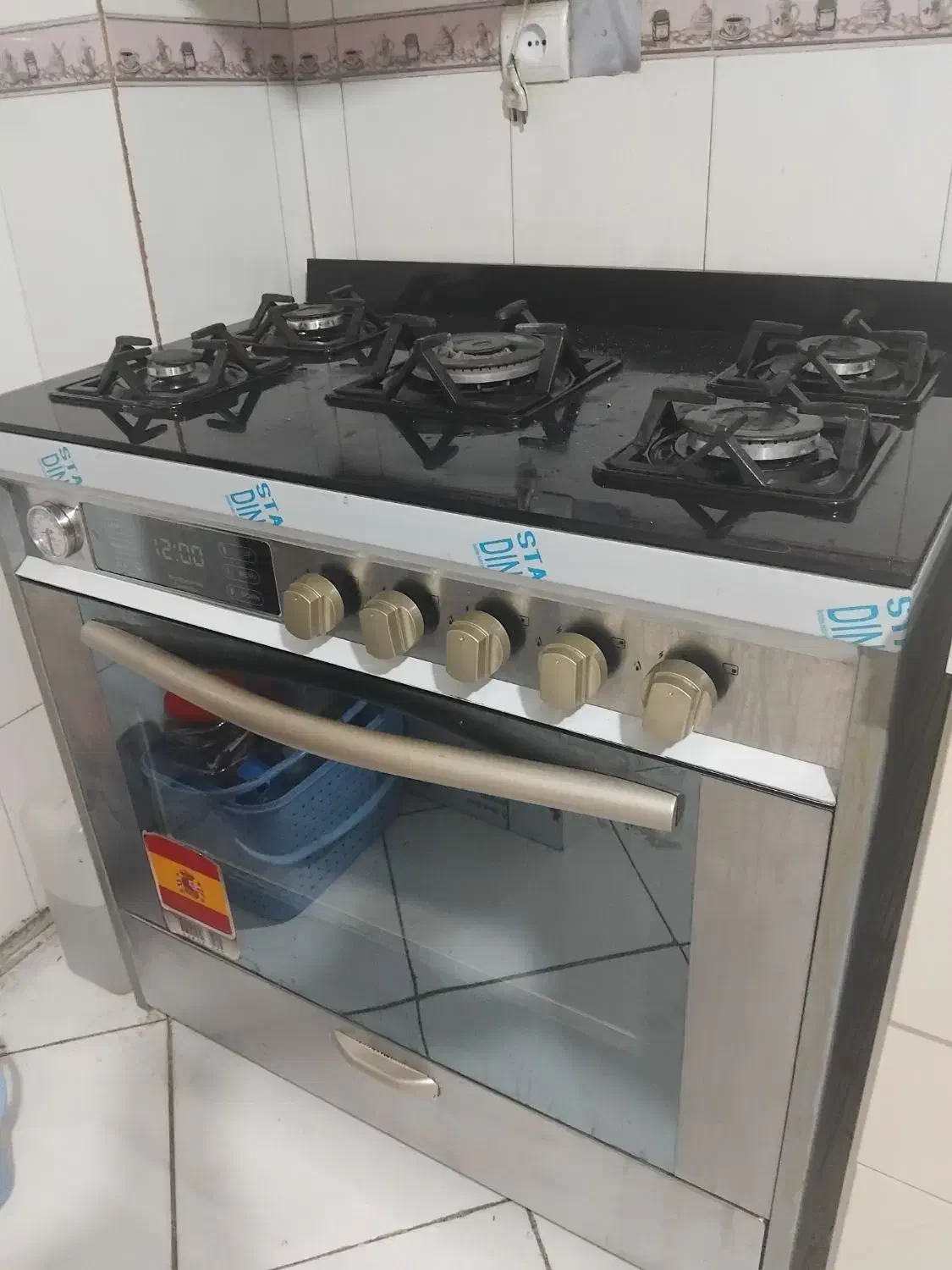 گاز ۵شعله طرح فر|اجاق گاز و لوازم برقی پخت‌وپز|شهریار, شهرک عباس پور|دیوار