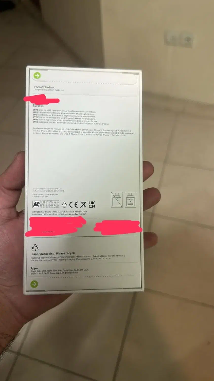 آیفون ۱۷پرومکس ۵۱۲ پک اصلی سفارش لندن|موبایل|شیراز, باغ تخت|دیوار