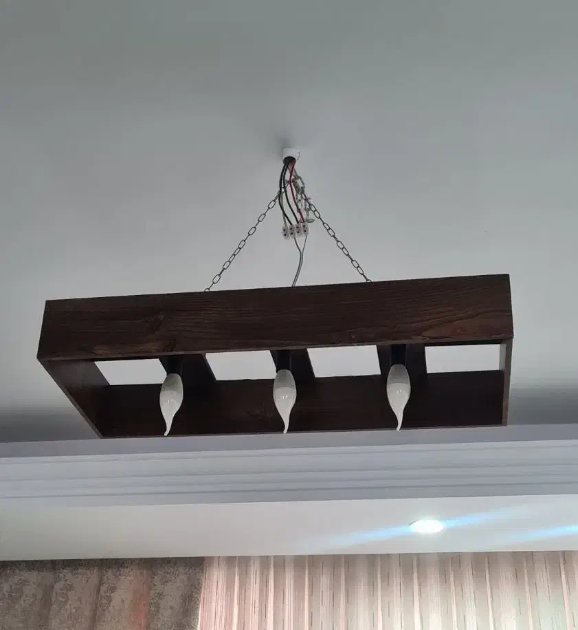 لوستر چوبی|لوستر و چراغ آویز|تهران, نیروی هوایی (پیروزی)|دیوار