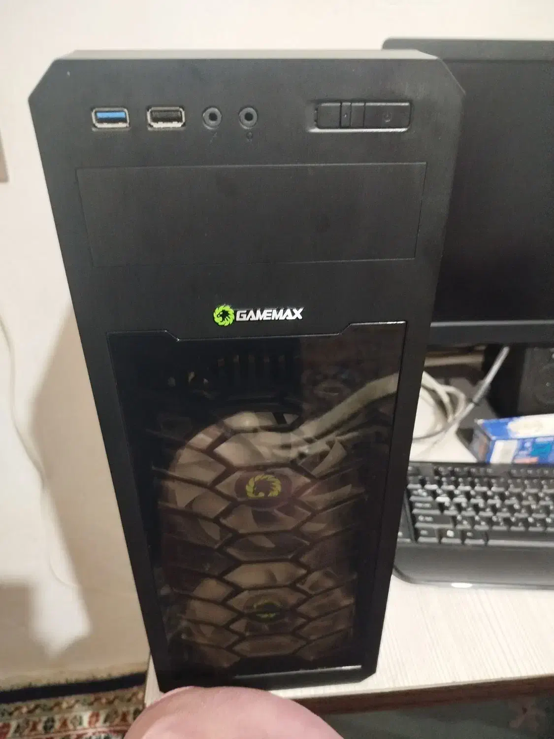 کیس گیمینگ همراه با موس کیبورد مانیتور|رایانه رومیزی|نظرآباد, رسالت|دیوار