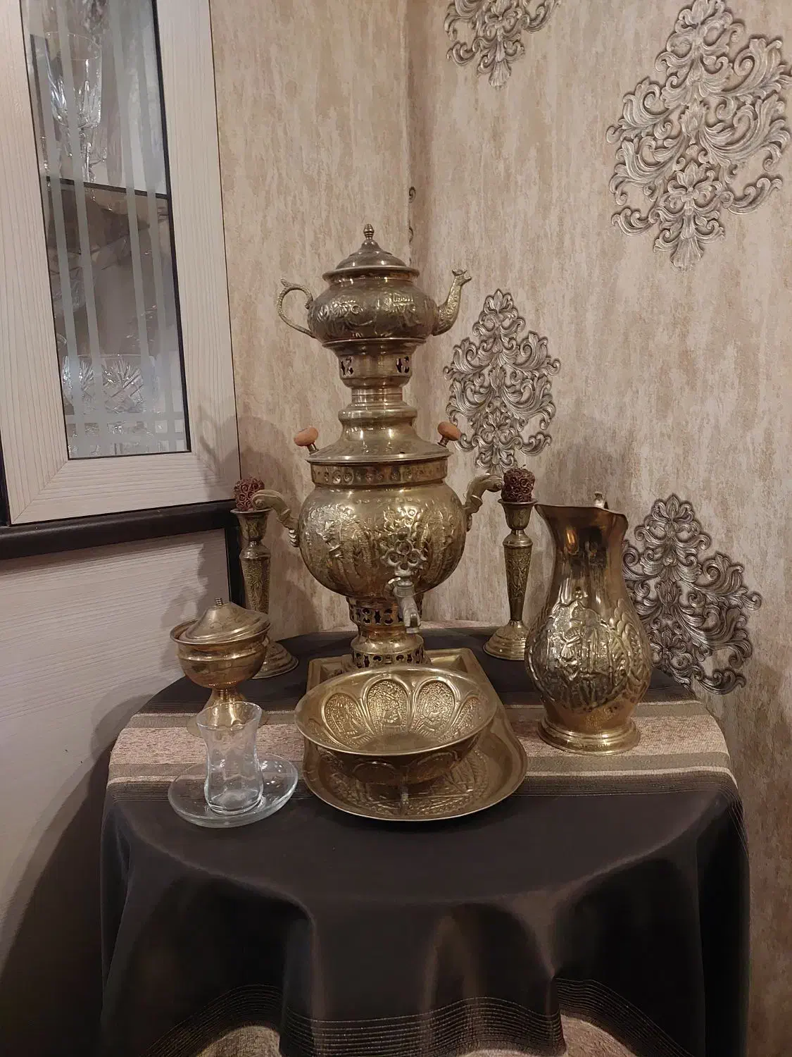 سماور برنجی ۴ لیتری|کلکسیون اشیاء عتیقه|تهران, باغ فیض|دیوار