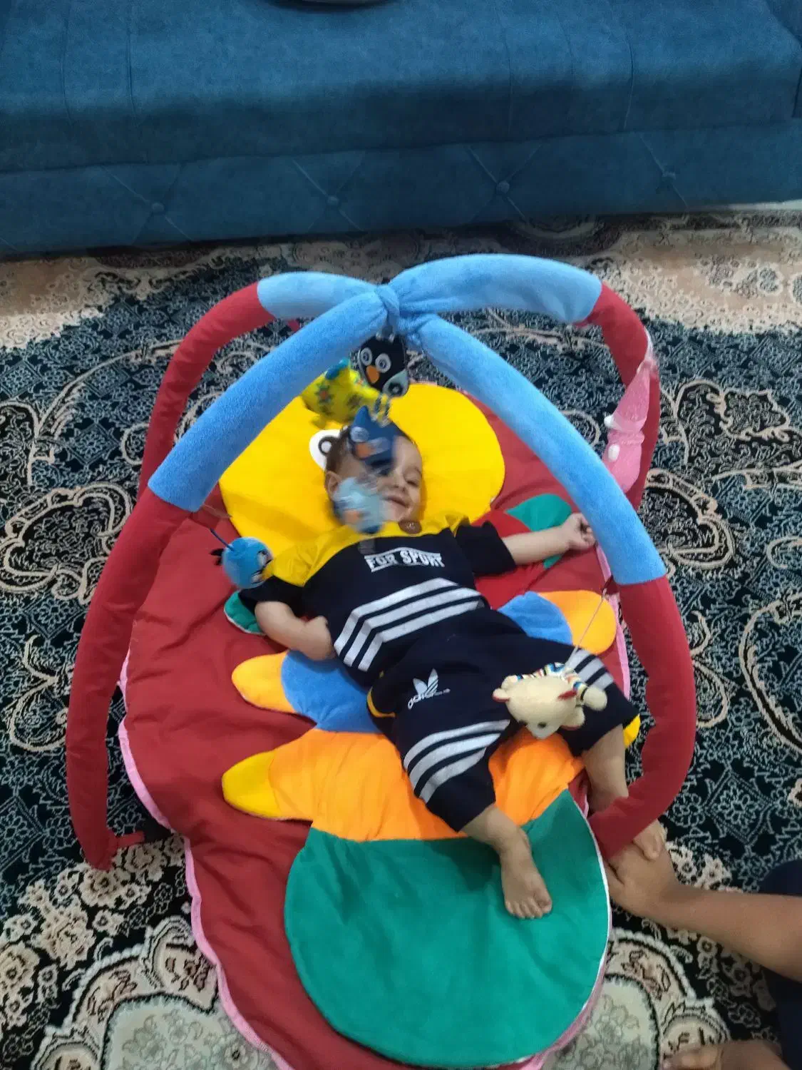 تشک بازی بچه،تشک گارد دار بچه سالم در حد نو|اسباب‌‌بازی|شیراز, شهرک کوشکک|دیوار