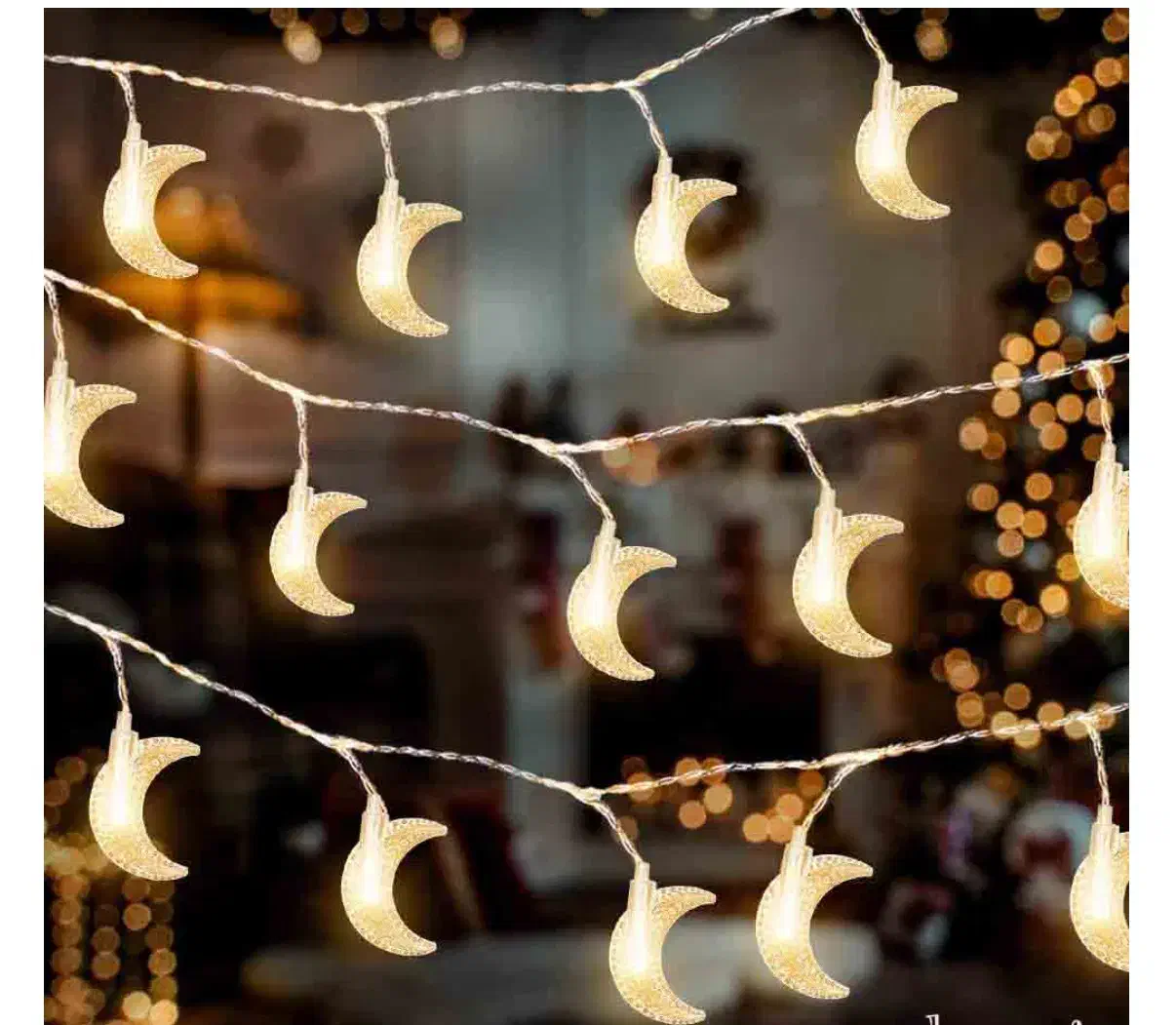 ریسه ی لامپ طرح قلب و ماه|ریسه و چراغ تزئینی|شاهین‌شهر, عطار|دیوار