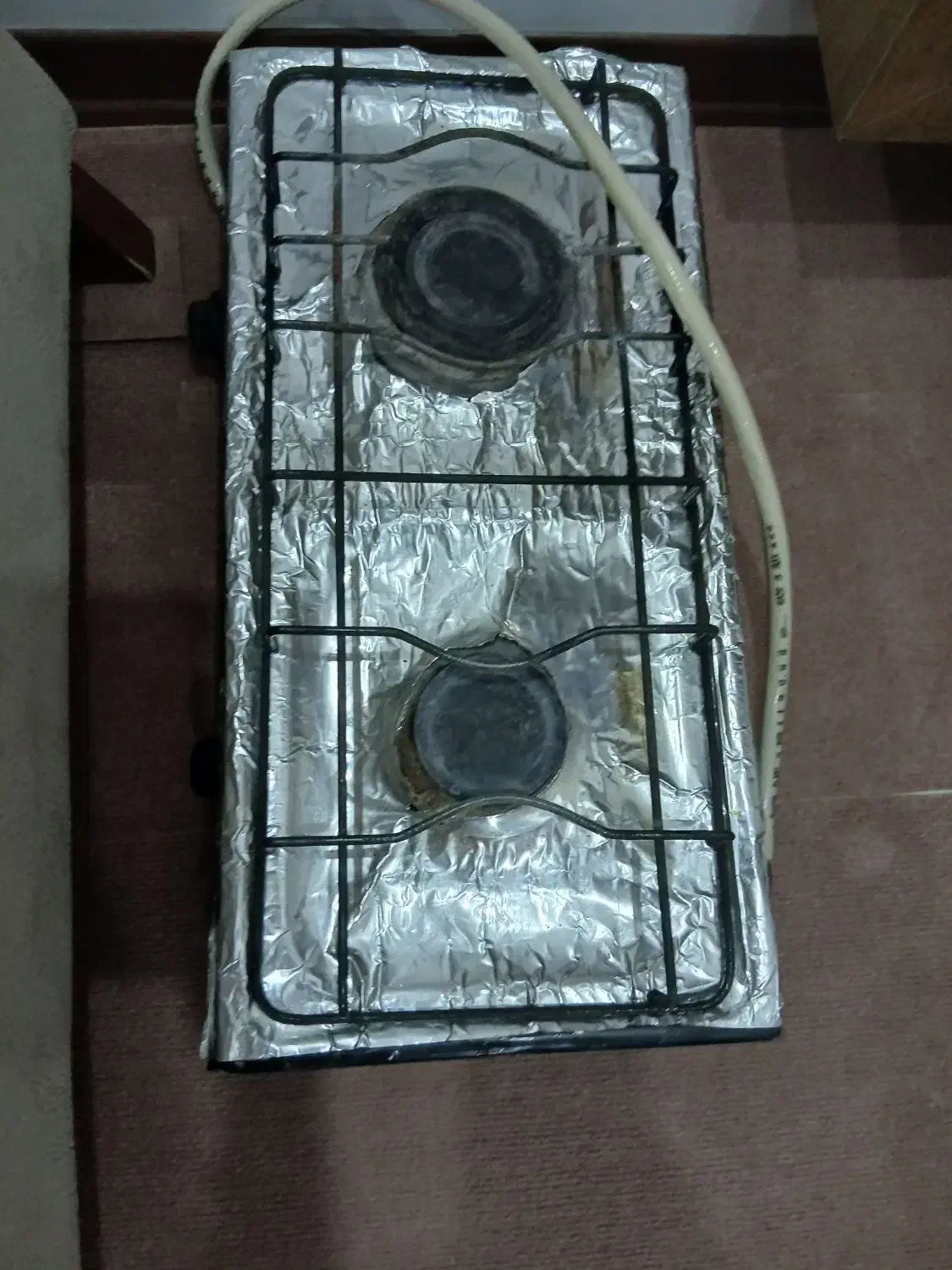 گاز دو شعله رومیزی همراه با میز|اجاق گاز و لوازم برقی پخت‌وپز|بابل, |دیوار