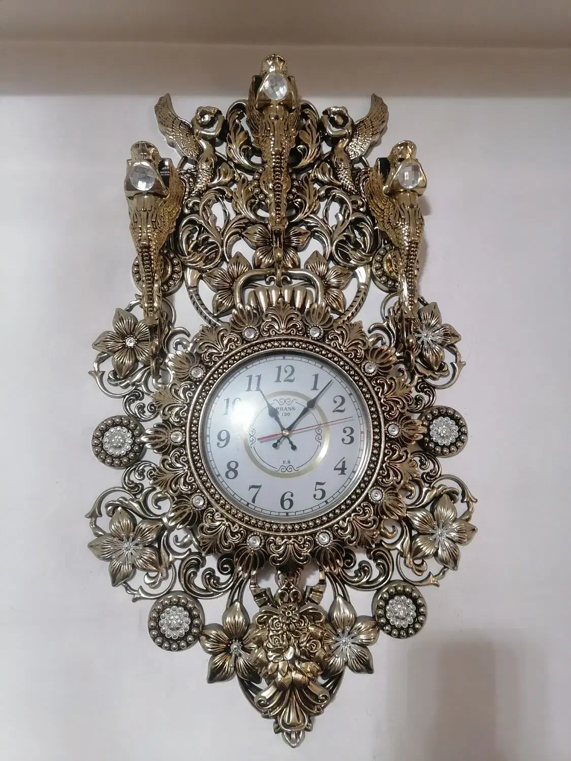 ساعت دیواری طلایی|ساعت دیواری و تزئینی|شهریار, شهرک بهاران (ویره)|دیوار