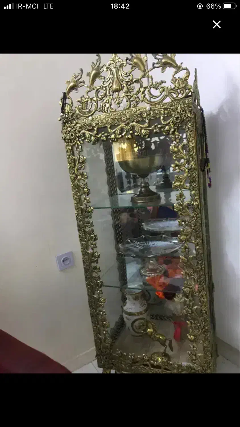 مینی بوفه برنجی پایه و میز برنجی|بوفه، ویترین، کنسول|تهران, آهنگ|دیوار