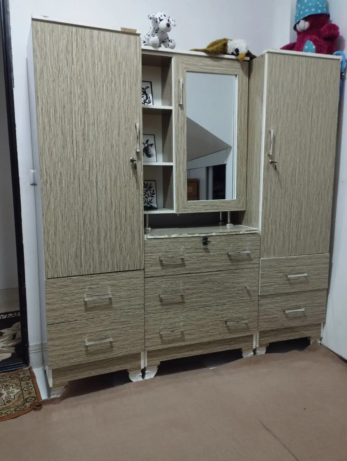 کمد سه طیکه لباس|جاکفشی، کمد، دراور|مهاباد (آذربایجان غربی), |دیوار