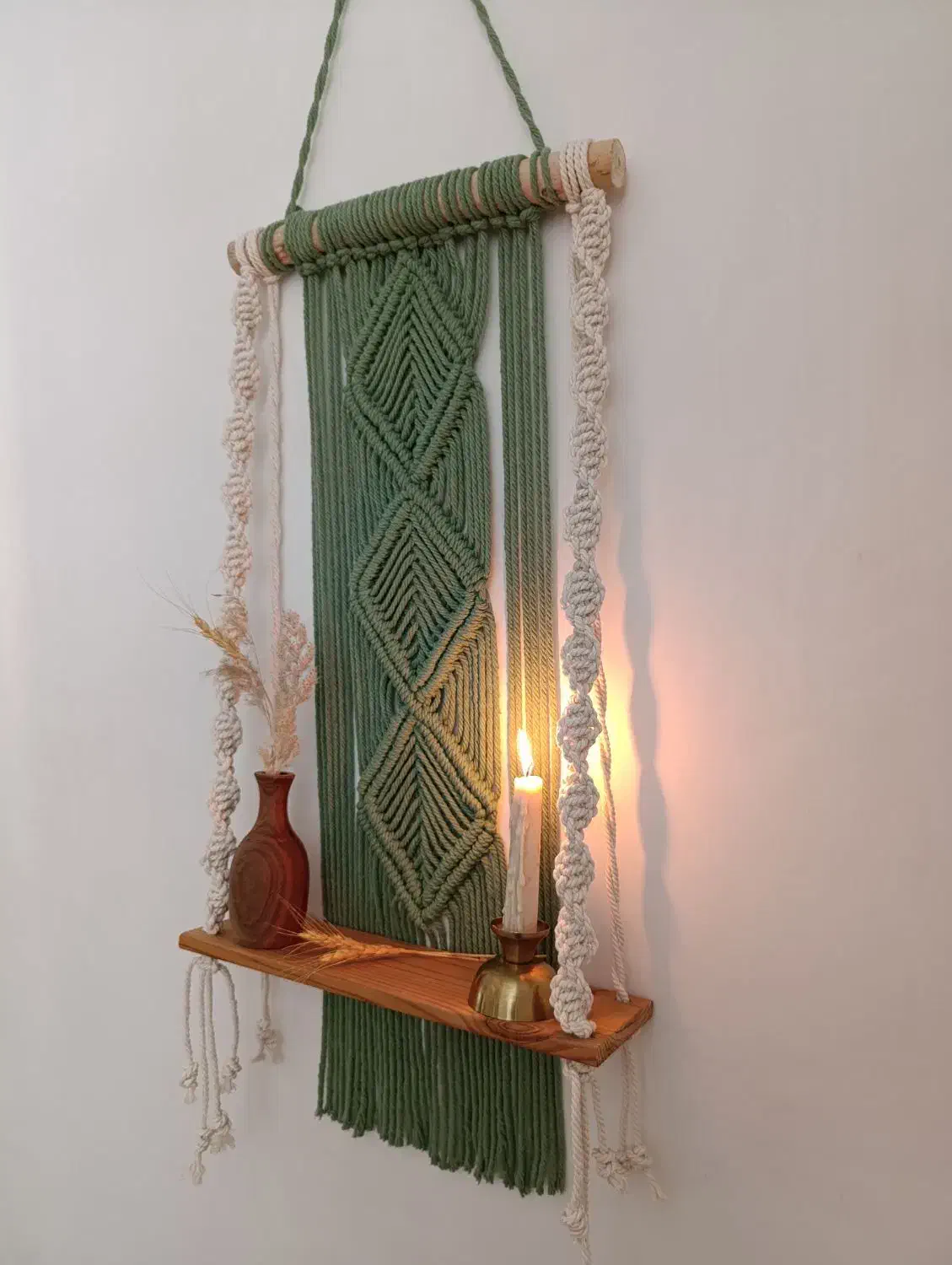 دیوار کوب مکرومه شلف.کوسن .چشم نظر.پرده|صنایع دستی و سایر لوازم تزئینی|پاکدشت, پاکدشت (مامازند)|دیوار