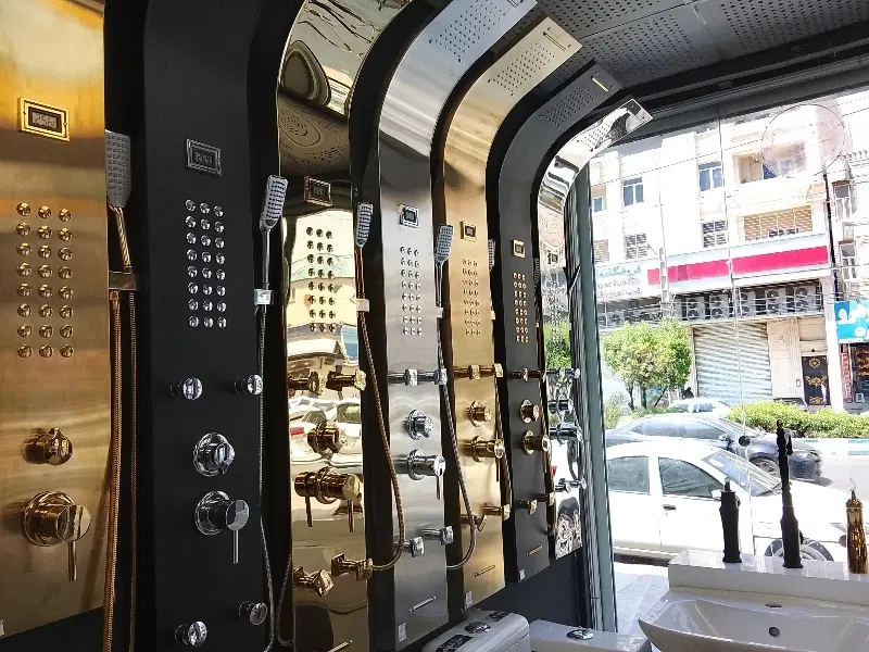 شیر حمام دوش دار کروم و طلایی|لوازم حمام|اهواز, کمپلو جنوبی|دیوار