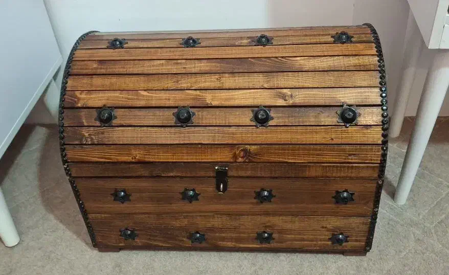 صندوقچه چوبی سنتی بسیار باکیفیت قوس دار در ۲ سایز|صنایع دستی و سایر لوازم تزئینی|جلفا, |دیوار