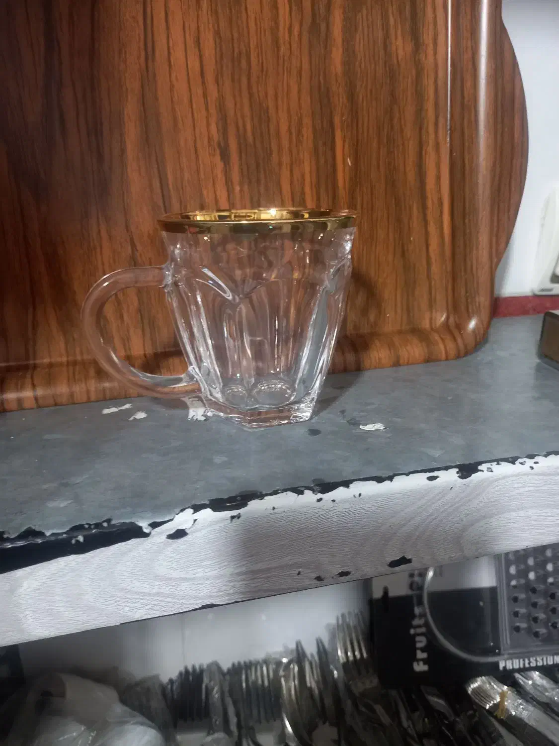 استکان  دور طلایی  خارجی|ظروف سرو و پذیرایی|خرم‌آباد, |دیوار