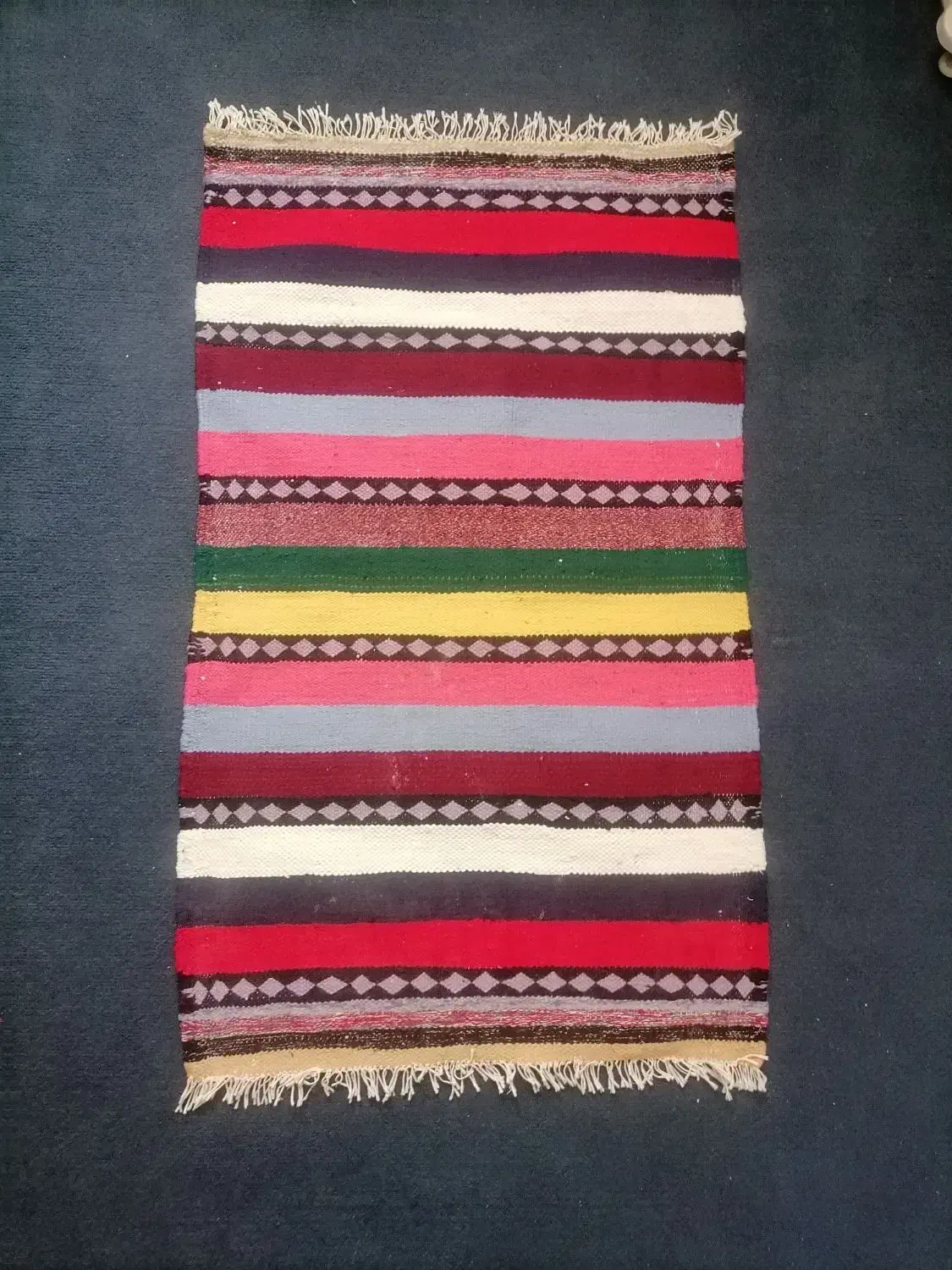 گلیم دست ساز|گلیم، جاجیم، گبه|کرمان, |دیوار