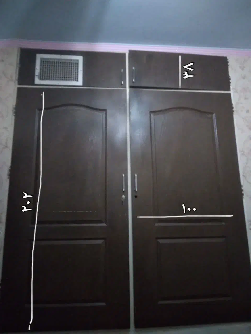 درب کمد دیواری همراه با چارچوب|جاکفشی، کمد، دراور|سمنان, |دیوار