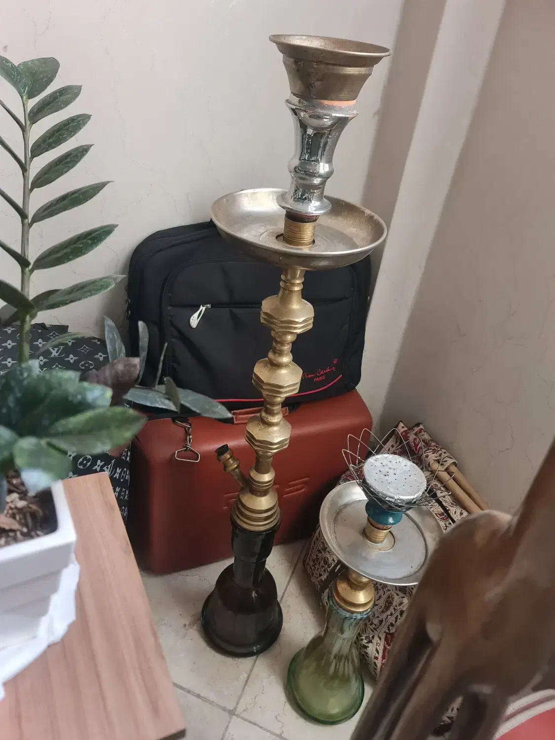 قلیان تنه برنج|کلکسیون و سرگرمی|ری, سرتخت|دیوار