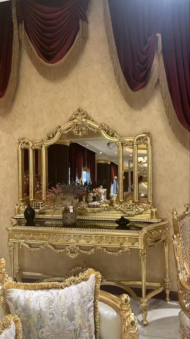 آینه کنسول چوب راش|بوفه، ویترین، کنسول|تبریز, |دیوار