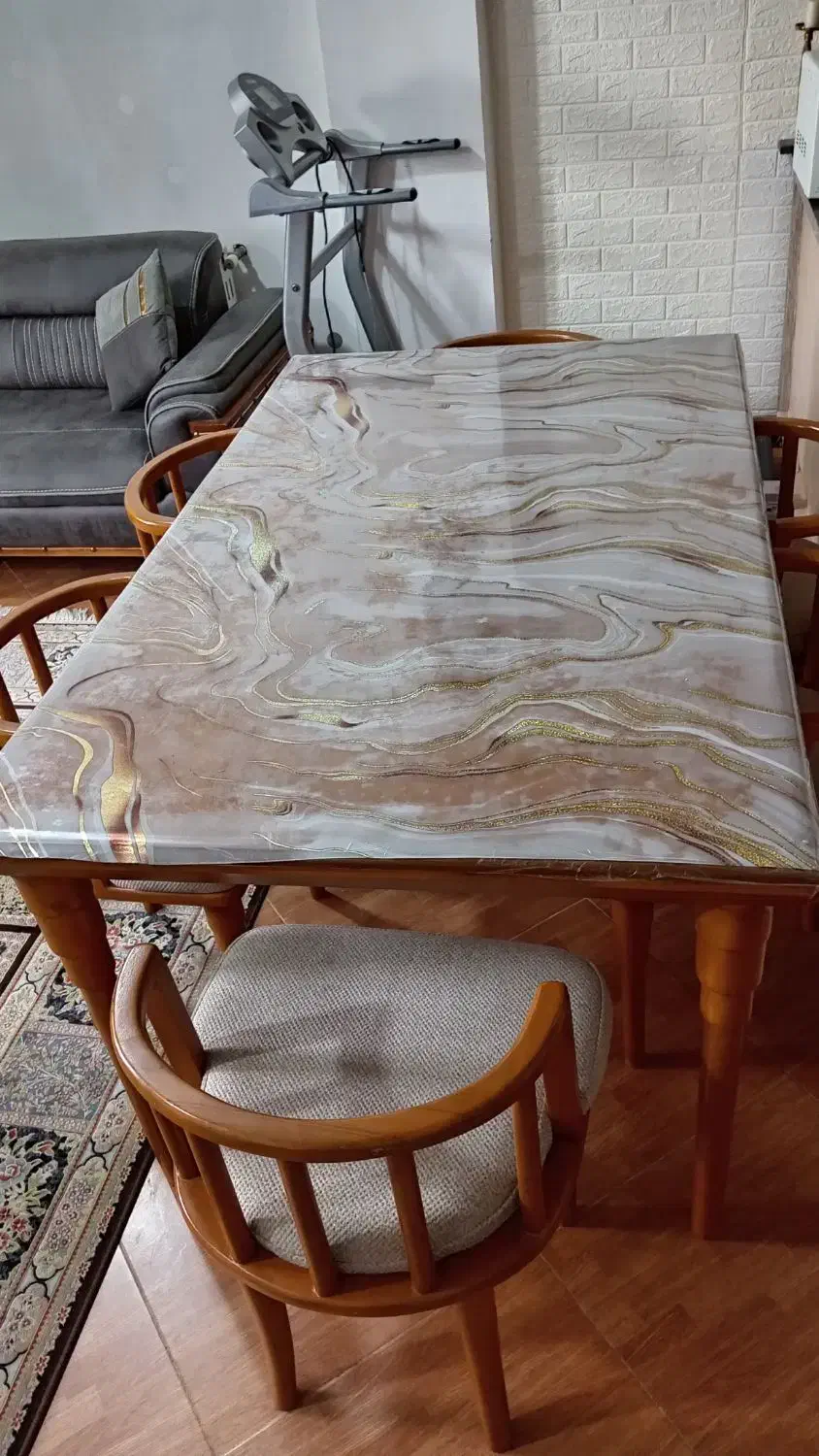 میز نهارخوری 6نفره|میز و صندلی غذاخوری|رشت, کوی مهر|دیوار