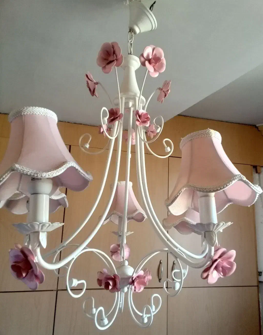 لوستر ۵ شاخه دخترانه|لوستر و چراغ آویز|تبریز, |دیوار