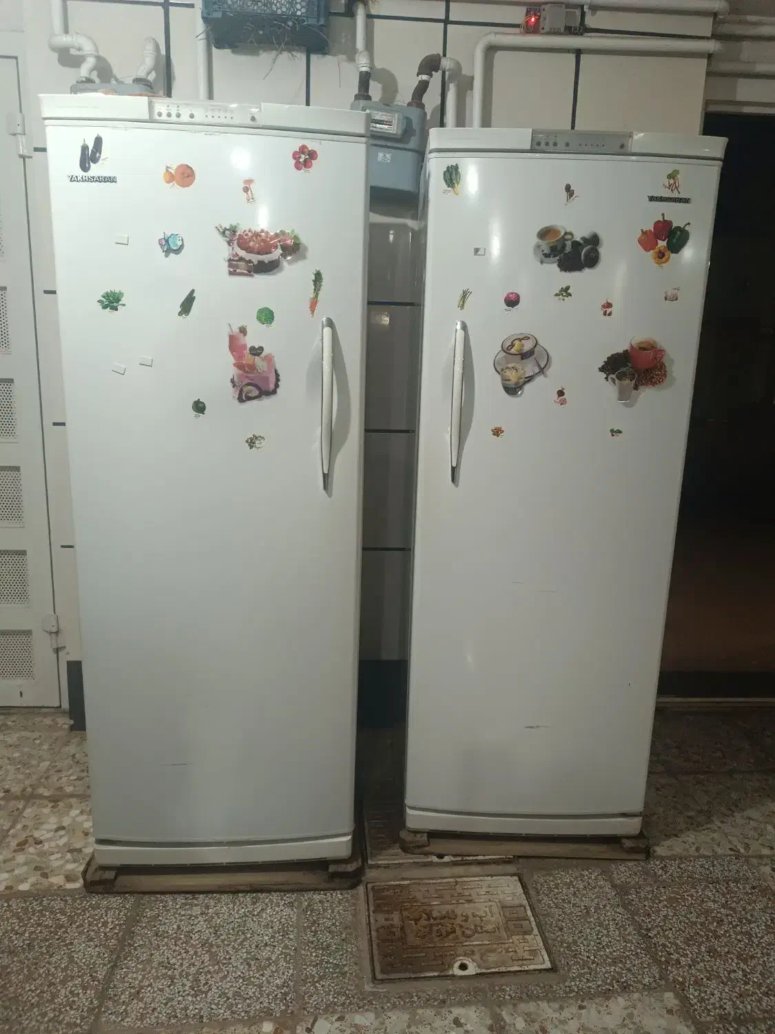 یخچال دو قلو|یخچال و فریزر|اقبالیه, |دیوار