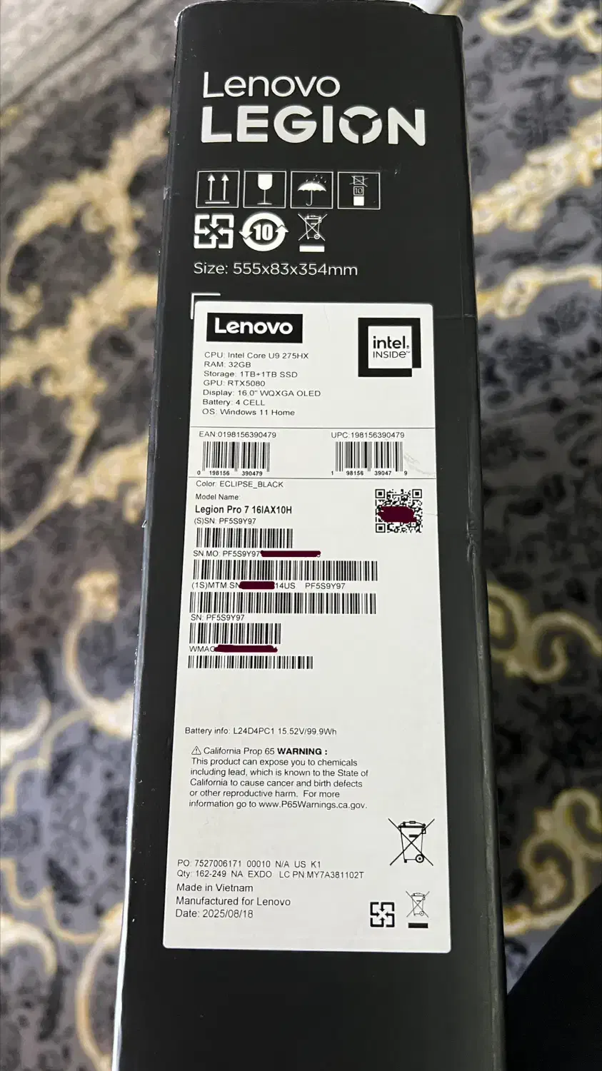 لپتاپ گمینگ لنوو u9 275hx -rtx5080 - سفارش امریکا|رایانه همراه|مشهد, هنرستان|دیوار