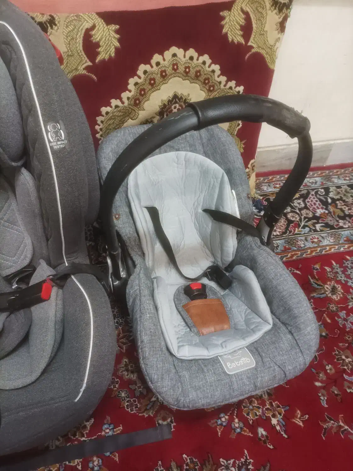 صندلی خودرو کودک به همراه کریر کودک|کالسکه و لوازم جانبی|قم, قم نو|دیوار