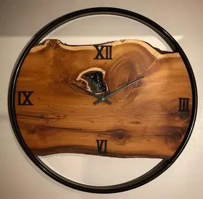 ساعت روستیک چوبی دیزاین|ساعت دیواری و تزئینی|قم, جمکران|دیوار