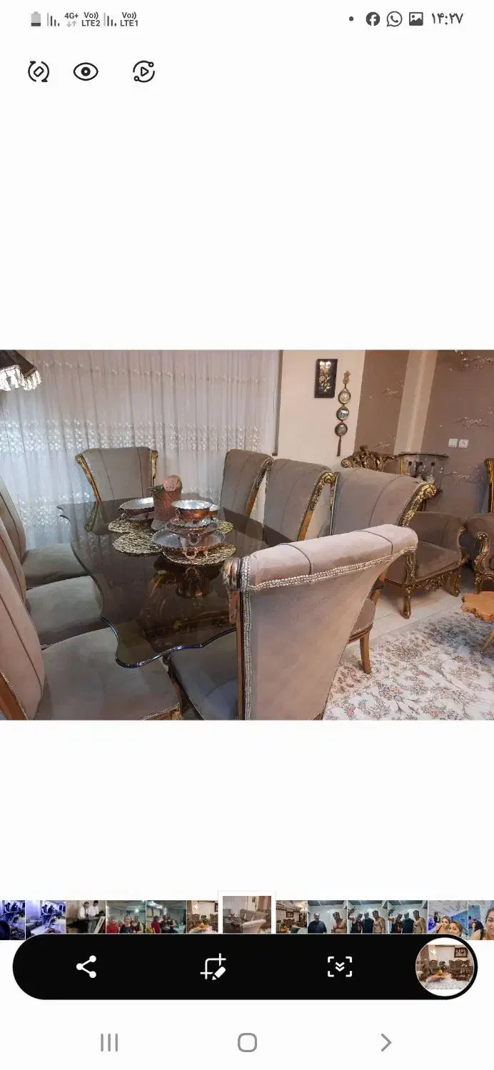 مبل استیل سلطنتی ۹ نفره با ناهار خوری ۸ نفره|مبلمان خانگی و میز عسلی|قائمشهر, |دیوار