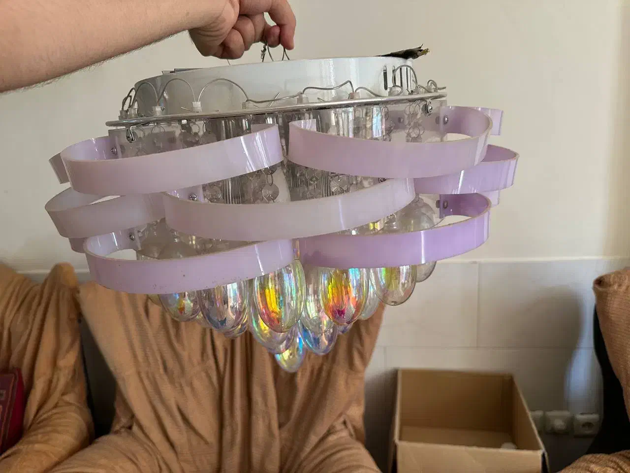 لوستر کریستالی ریموت دار|لوستر و چراغ آویز|کرمان, |دیوار