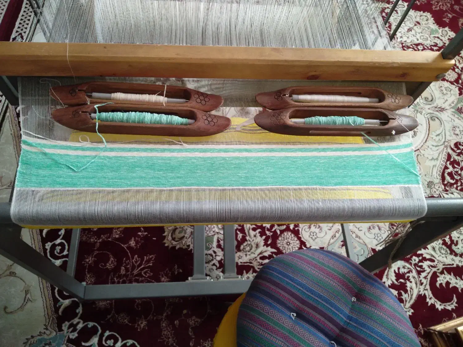 دستگاه کار باقی سنتی یا پارچه بافی دستی|لوازم خیاطی و بافتنی|کوهپایه, |دیوار