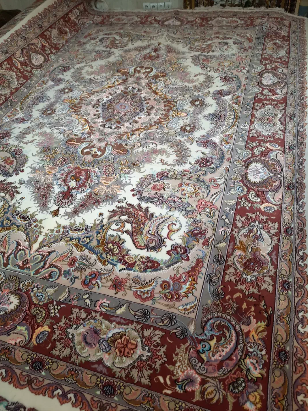 ازبافنده وشرایطی فرش دستباف جفت9متر موج مهر تبریز|فرش|کرج, فاز ۱ مهرشهر|دیوار