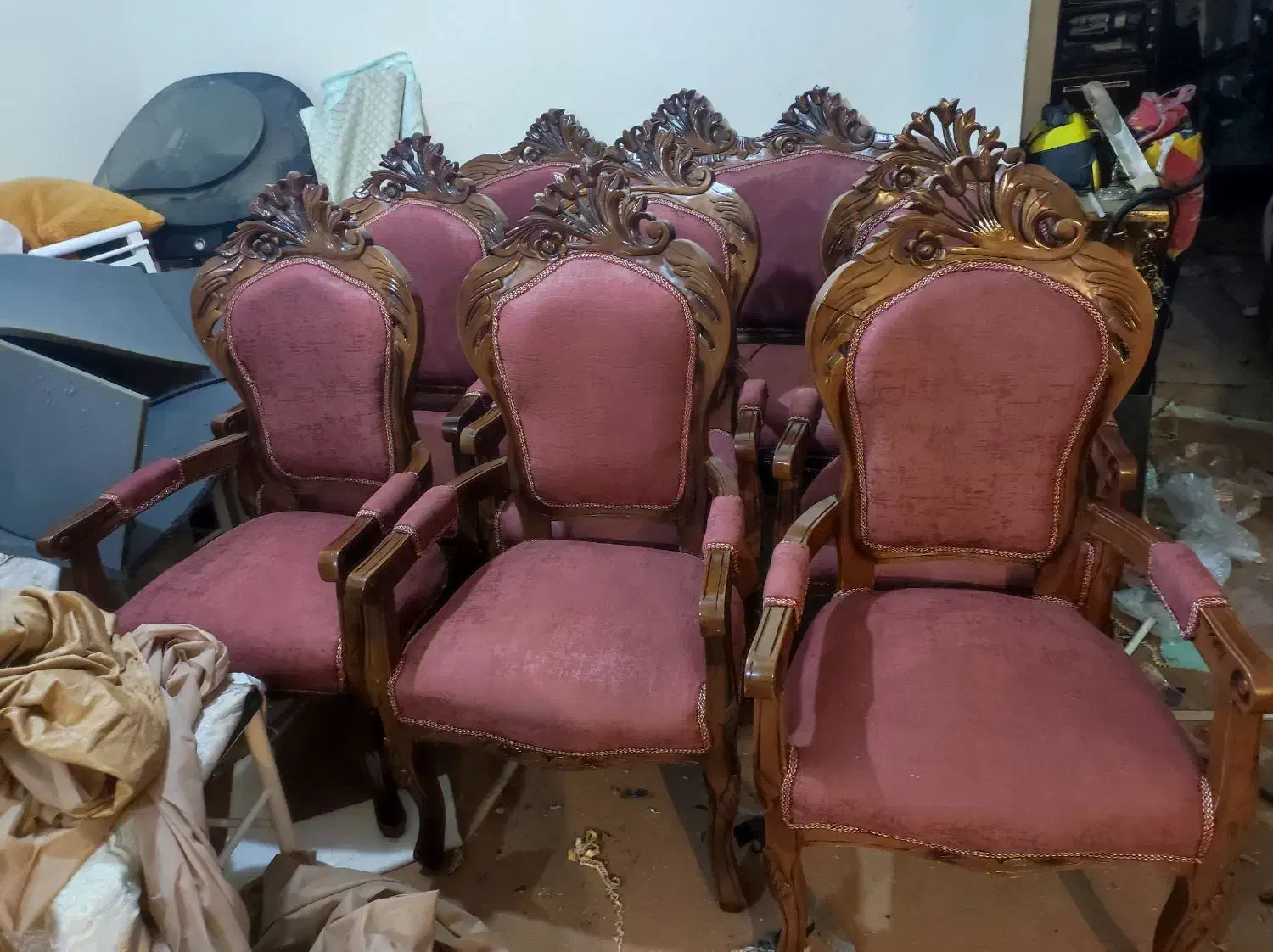 مبل  نه نفره تازه روکوبی شده پارچه نونو سمساری|مبلمان خانگی و میز عسلی|تبریز, |دیوار