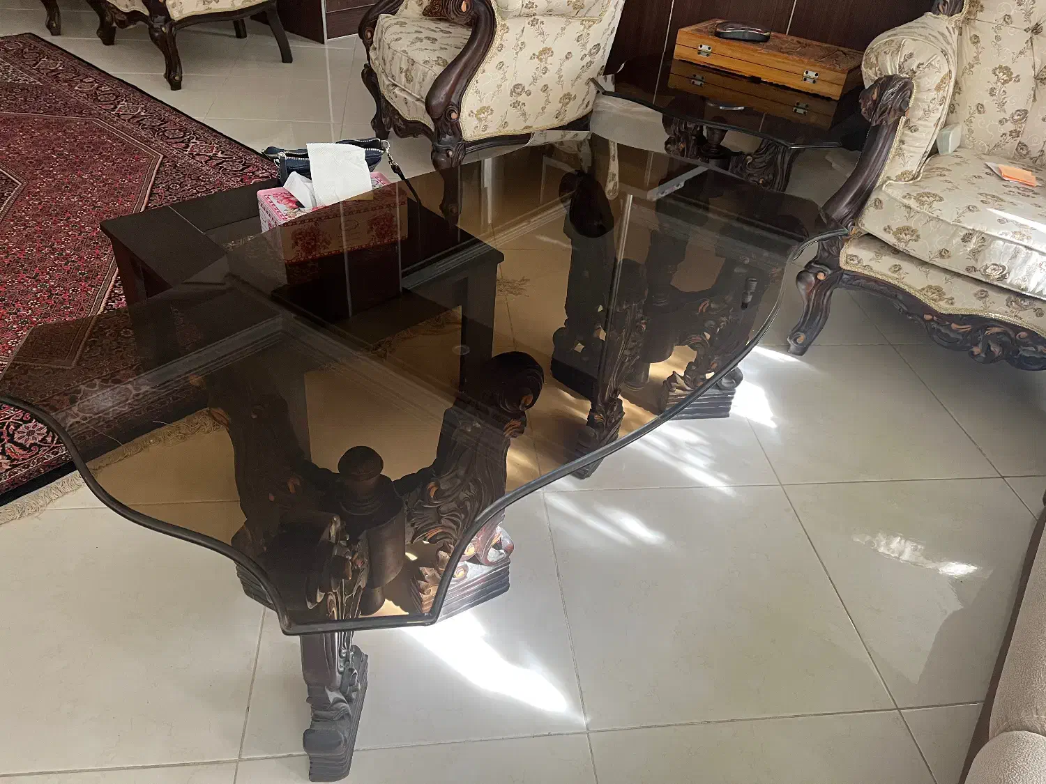 مبل استیل ۹نفره چوب گردو|مبلمان خانگی و میز عسلی|ابهر, |دیوار