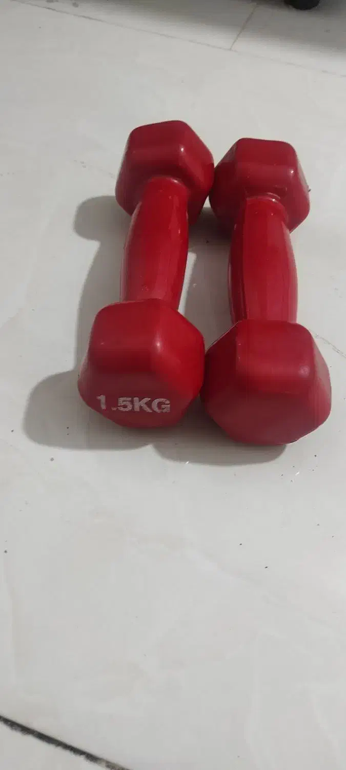 دمبل روکش دار قرمز آهنی 3 کیلویی|تجهیزات ورزشی|پرند, فاز ۴|دیوار