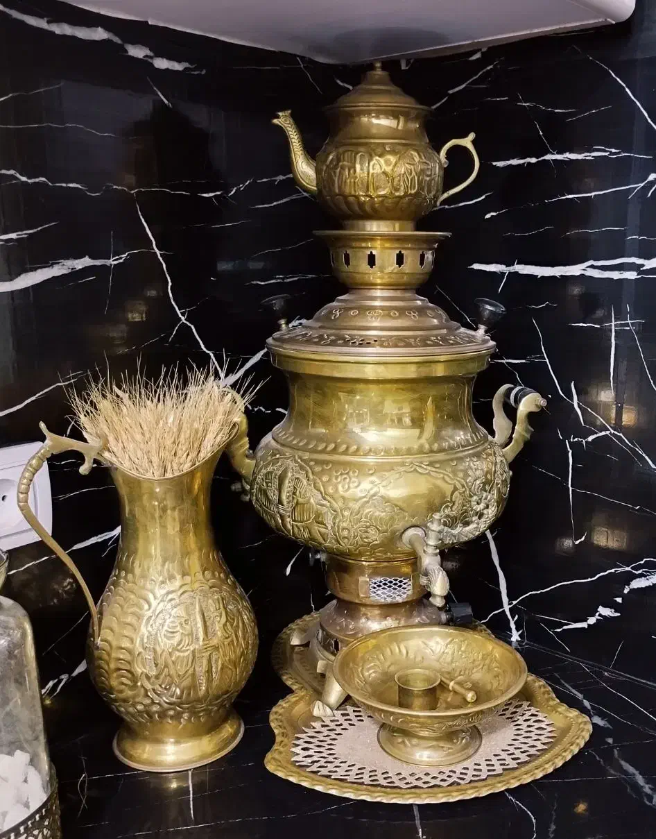 سرویس سماوربرنجی|کلکسیون اشیاء عتیقه|تهران, شیوا|دیوار